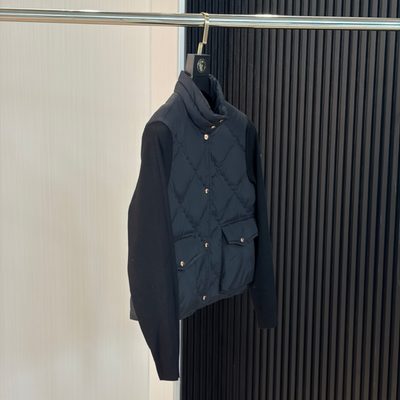 Moncler Diamond Quilted Padded Wool Cardigan — 3