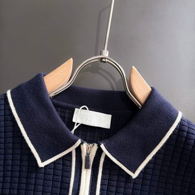 Dior knitted zip-up polo sweater — 3