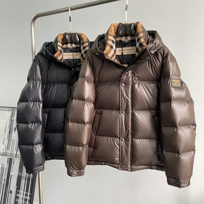 Burberry shiny shell hooded puffer jackets — 4