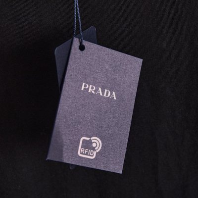 Prada Raised-Logo Cotton T-shirt — 7
