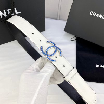 Chanel belt features a distinctive gold-toned CC buckle — 7