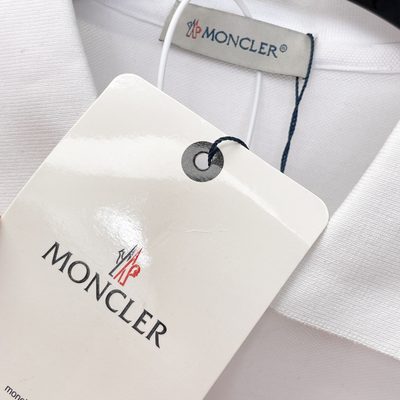 Moncler white cotton piquet polo shirt — 6