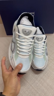 Dior B30 Sneakers in light blue and grey technical mesh — 5