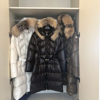 Moncler Boedic Hooded Long Down Jacket — 4