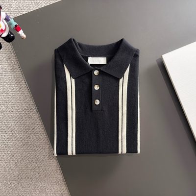 long-sleeve knitted polo sweater — 8