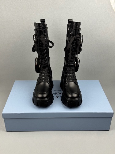 Prada Monolith Brushed Leather and Re-Nylon boots — 3