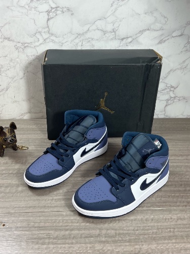 Nike Air Jordan 1 Mid Obsidian Sanded Purple sneakers — 3