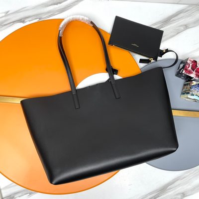 Saint Laurent Shopping E/W Leather Tote Bag — 4