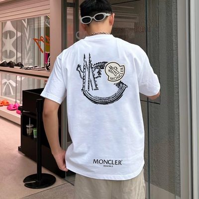 Moncler cotton t-shirt with a printed logo — 10
