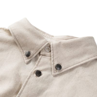 Prada beige cotton and linen chambray shirt — 3