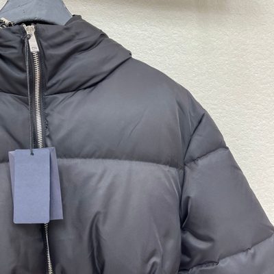 Prada Women's Re-Nylon Belted Hooded Short Puffer Jacket — 5
