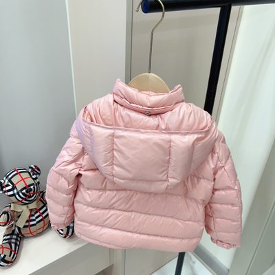 Moncler Enfant Maya Hooded Short Down Jacket — 8