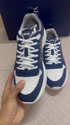 Dior B25 Runner Sneakers in Navy Blue — 5