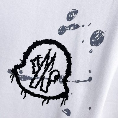 Moncler white spray-printed t-shirt — 4