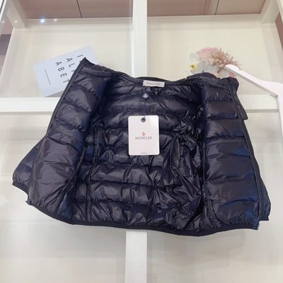 Moncler Enfant navy blue hooded down puffer jacket — 5