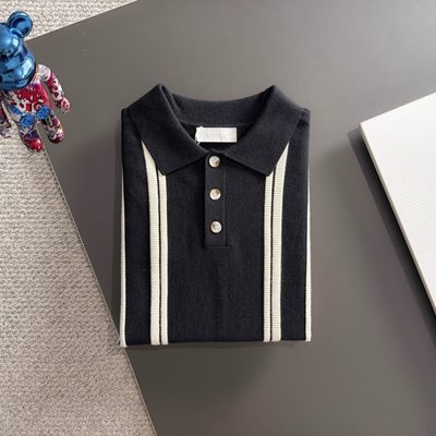 Burberry long-sleeve knit polo sweater — 8