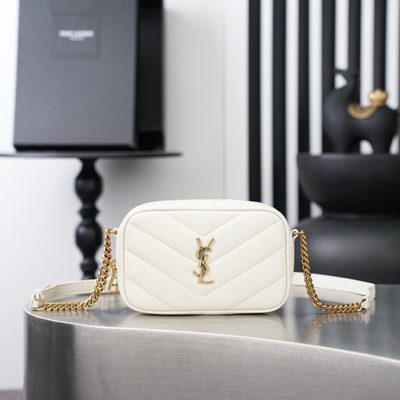 Saint Laurent Loulou chevron-quilted leather camera bag — 3