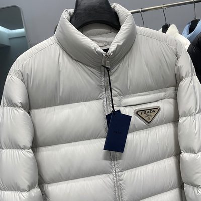 Prada stand-collar down puffer jacket — 3