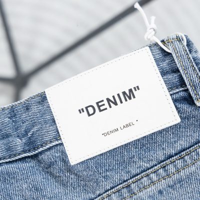 Off-White Diagonal Cotton Slim Fit Jeans — 8