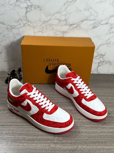 Louis Vuitton x Nike Air Force 1 Low "White Comet Red" sneakers