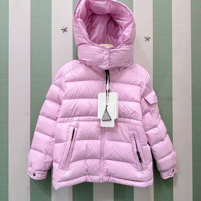 Moncler Enfant Maire Hooded Down Jacket in pin — 3