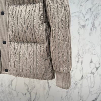 Moncler cable-knit down jacket — 8