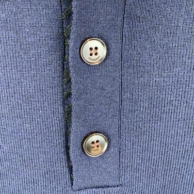 Burberry navy cashmere polo shirt — 5