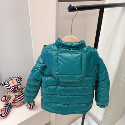 Moncler Enfant Maya Hooded Short Down Jacket — 8