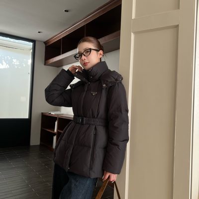 Prada Re-Nylon hooded down jacket — 4