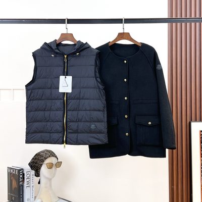 Moncler Reposse 3-in-1 Wool & Cashmere Short Down Jacket, which includes a detachable hooded quilted — 3