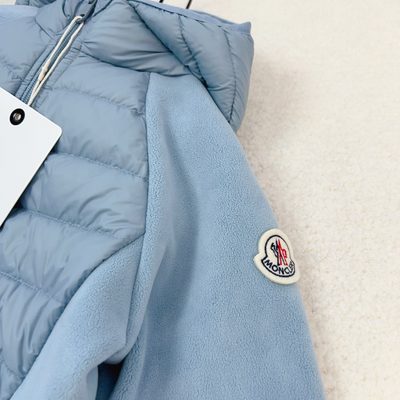 Moncler kids hooded hybrid zip-up jacket — 7