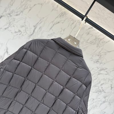 Moncler Castellana Down Quilted Press-Stud Shirt Jacket — 9