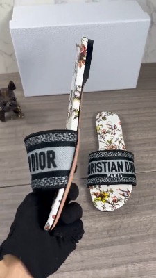 Christian Dior Floral Dway Slide Sandals — 5