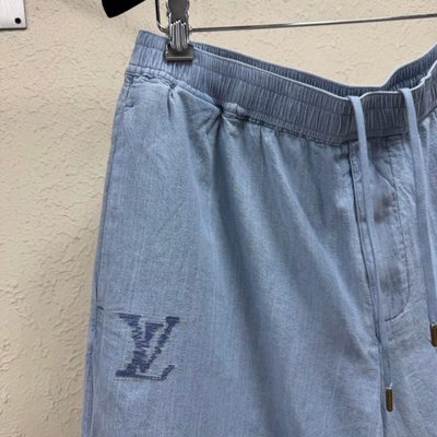 Louis Vuitton Embroidered Signature Chambray Shorts — 4