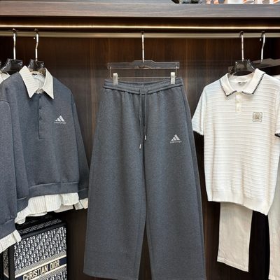 Balenciaga long-sleeve polo-collar sweatshirt and relaxed-fit trousers — 3