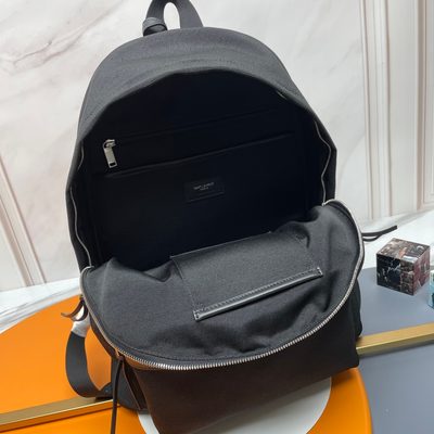 Saint Laurent City Canvas Backpack — 9