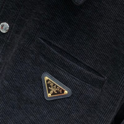 Prada classic button-down shirt and matching trousers accented — 5