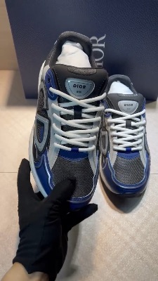 Dior B30 sneakers in a black, blue, and anthracite grey — 5