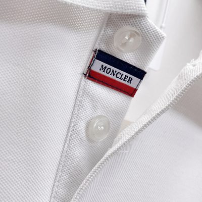 Moncler white cotton piquet polo shirt — 3