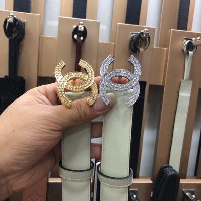Chanel belt features a distinctive double-C buckle — 6