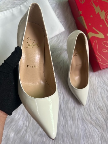 Christian Louboutin white patent leather pumps — 3