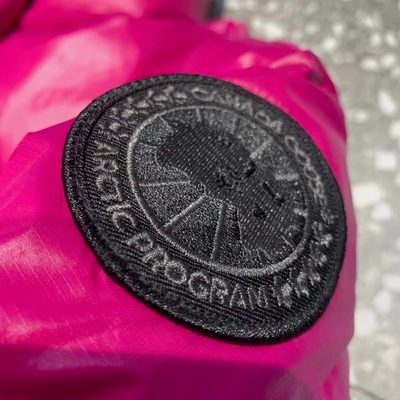 Canada Goose hot pink, quilted, cropped puffer jacket — 11
