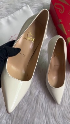 Christian Louboutin white patent leather pumps — 5