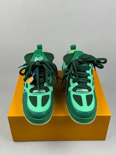 Louis Vuitton Skate Sneakers in a green and light green colorway — 3