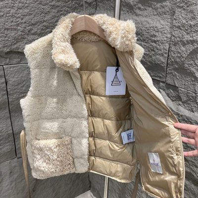 Moncler Joui belted plush down gilet — 6