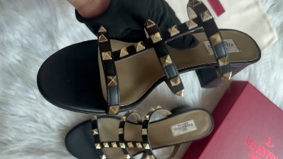 Valentino Garavani Rockstud block heel sandals — 5