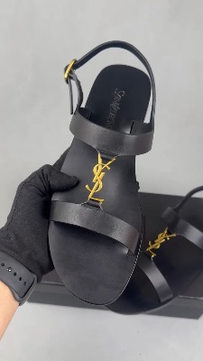 Saint Laurent Cassandre flat sandals — 5