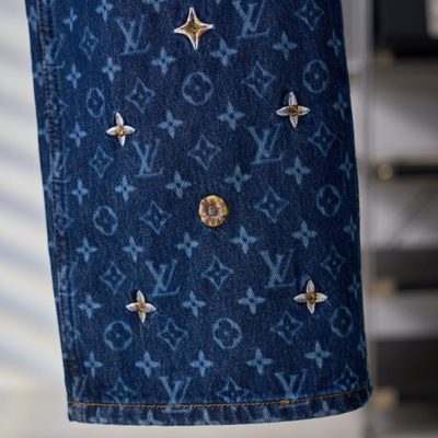 Louis Vuitton Monogram Embroidered Denim Skate Trousers — 8