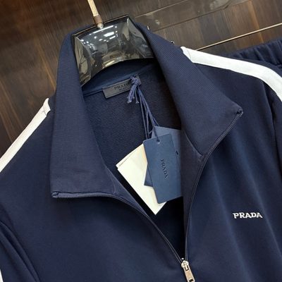 Prada navy blue athletic tracksuit set — 5