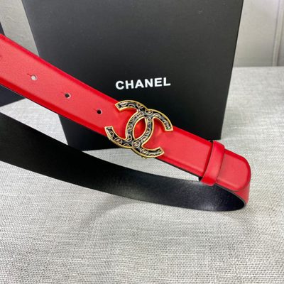Chanel calfskin leather belt — 4